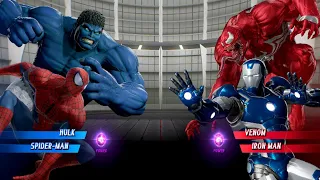 HULK & SpiderMan Vs Venom & IronMan [Very Hard]AI Marvel vs Capcom Infinite