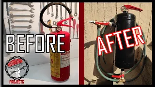 How to convert a fire extinguisher to sandblaster!!!