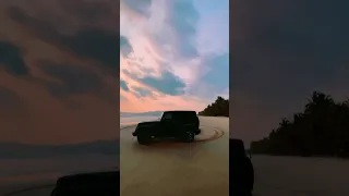 THAR ON THE BEACH 🔥 BLACK THAR 🔥BLACK MAHINDRA THAR 🔥WHATS APP CAR STATUS DOWNLOAD 🔥#thar #car