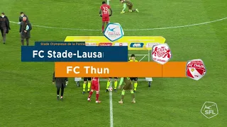 SLOTV: Match entre le FC Stade Lausanne Ouchy et le FC Thun.