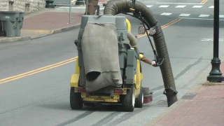 miniature street sweeper in downtown Nashville, Tennessee