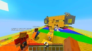 Minecraft LUCKY BLOCK RAINBOW ROAD PVP with The Pack (Minecraft Lucky Block Mod)