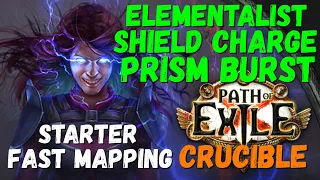 POE 3.21, 3.22 Starter Build: Elementalist Shield Charge Prismatic Burst Ignite, 2.4M DPS