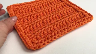 Knitted napkin | Cord crochet rug | Crochet pattern | Soft Decor - Tatiana Chakur