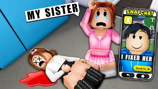 My STALKER MURDERED My SISTER in Roblox Snapchat.. (Brookhaven RP 🏡)