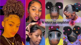 🦋🍬🍭10 Gorgeous 4𝐜 natural hair compilation + 𝐒𝐥𝐚𝐲𝐞𝐝 edges 🩵PINTEREST HAIRSTYLES 2024🩷💫