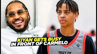 Kiyan Anthony Gets BUSY In Front of Carmelo Anthony at Nike EYBL!