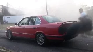 BMW E34 525TDS Burnout