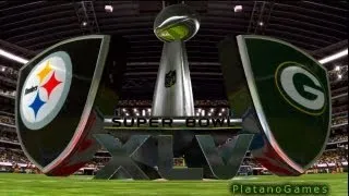 NFL 2010 Super Bowl XLV - Pittsburgh Steelers vs Green Bay Packers - 1st Qrt - Madden '11 - HD