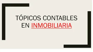 Tópicos sobre Contabilidad en Inmobiliaria