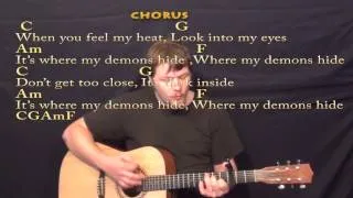 Demons (Imagine Dragons) Strum Guitar Cover Lesson with Chords/Lyrics