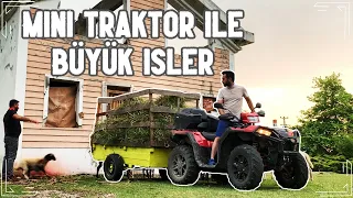 ATV RÖMORK BAĞLADIK | ATV TRAKTÖR OLARAK KULLANMAK | Mini Traktör Vlog