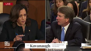 Harris asks Kavanaugh about his opinions on family separation and discriminatory immigration laws