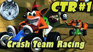 Crash Team Racing (PS1). 100%. Pura. Part 1/2. Игры 90-х. Longplay.
