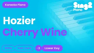 Hozier - Cherry Wine (Lower Key) Piano Karaoke