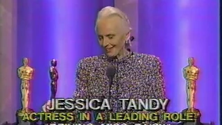 Jessica Tandy winning Best Actress for Driving Miss Daisy