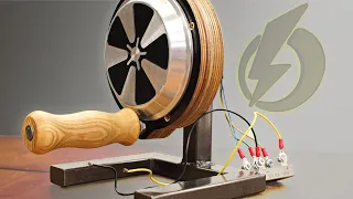 DiY Simple Electricity Generator||Hand Crank Generator from Hub Motor