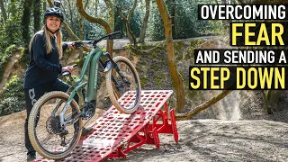 OVERCOMING FEAR AND RIDING A STEP DOWN!!