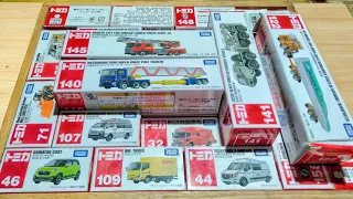 トミカ 『緊急車両&建設車両』 ミニカー を箱に並べて、開封してみた☆ Tomica Construction & Emergency Vehicles opening!