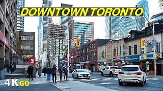 Downtown Toronto Friday Afternoon Walk to Dundas Square (Dec 2021)