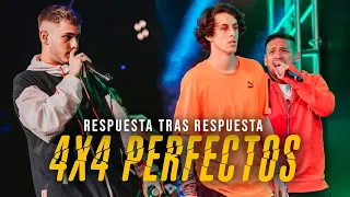 ¡RESPUESTA tras RESPUESTA! - 4X4 SIMPLEMENTE PERFECTOS | Batallas De Gallos (Freestyle Rap)