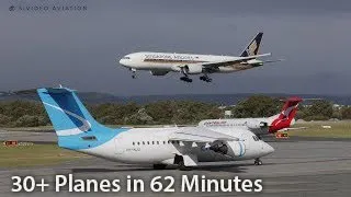 30+ Planes in 62 Minutes - One Hour of Non Stop Action at Perth Airport with ATC.