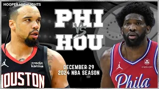 Philadelphia 76ers vs Houston Rockets Full Game Highlights | Dec 29 | 2024 NBA Season