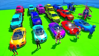 Stunt Race For Car Racing Challenge by Colourfull Super Car, Helicopter and Monster truck #38