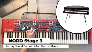 Miscellaneous Electric Piano Sounds - Nord Stage 3 - Factory Sound Demos (all playing, no talking!)