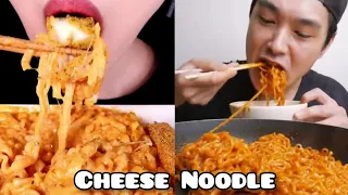 Cheese Korean Noodle Mukbang Compilation ASMR