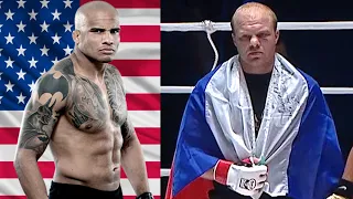 American "Batman" wanted to break the Russian fighter! But he got knocked out hard!