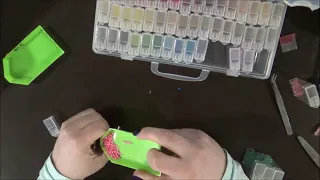 Stitch Diamond Painting Stickers Clean Up Process Time Lapse