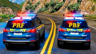 ABORDAGEM + PERSEGUIÇÃO POLÍCIA RODOVIÁRIA FEDERAL | GTA 5 POLICIAL