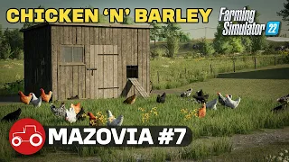 Harvesting Barley For Chicken Feed - Mazovia Farming Simulator 22 Timelapse Episode 7