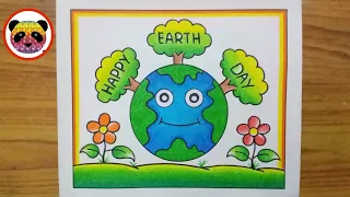 Earth Day Drawing / Earth Day Poster Drawing / World Earth Day Drawing / Save Earth Poster Drawing