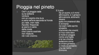 La pioggia nel pineto di Gabriele D'Annunzio