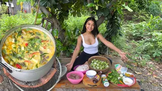 Countryside Life How To Cook Thai Green Curry Chicken | Thailand village Vlog