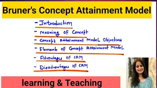 Bruner's Concept Attainment Model / Learning & Teaching /for all Teaching exams