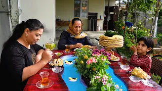 Great Breakfast in the Village! DIY. Decorative idea Wine table of winding canal! Bento Cake