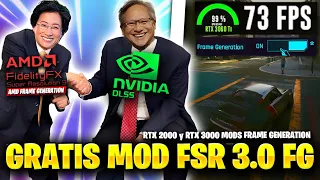 GRATIS FSR 3.0 MOD FRAME GENERATION para TARJETAS GRAFICAS RTX y COMO INSTALAR FSR 3 MOD