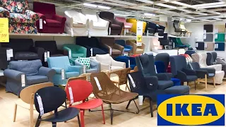 IKEA ARMCHAIRS CHAIRS OTTOMANS HOME FURNITURE SHOP WITH ME SHOPPING STORE WALK THROUGH