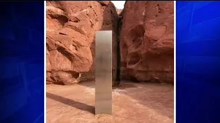 Utah helicopter crew discovers mysterious metal monolith deep in the desert