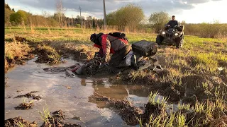 Самодельный квадроцикл из ОКИ в деле (топим в болоте)