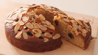 【バター不使用！】混ぜて焼くだけ簡単美味しい♡ラムレーズンのアーモンドケーキの作り方／Rum Raisin Almond Cake recipe