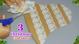 New 3 Economical Christmas decoration idea made with Cardboard | DIY Christmas craft idea🎄135