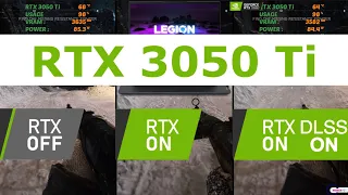RTX 3050 Ti RTX ON vs OFF Comparison