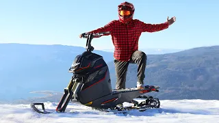 Testing The World's First STAND-UP Snowmobile