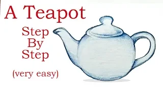 How to Draw a Teapot Step by Step (very easy)