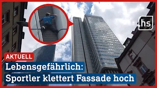 Sperrung im Bahnhofsviertel: Mann klettert Silberturm hoch | hessenschau