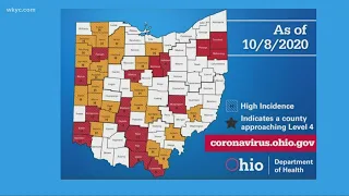 18 Ohio counties "Red" and 58 "Orange